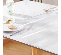 haiyusm Transparent PVC Table Cloth Clear Desk Pad Mat Table Protector Soft Glass Dining Room Cover Waterproof Wipeable for Kitchen Coffee Table Rectangular (Matte,30cm×40cm)