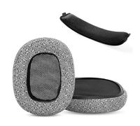 HAIZEEN Earpads and Headband Compatible with Logitech G935 G933s G633s G635 Wireless Gaming Headsets Ear pads Replacement Cushion(Breathable Fabric/High-grade Foam)(Gray)