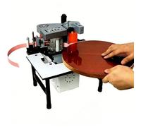 HaiZethonic 1200w Double-Sided Glue Applicator,Portable Woodworking Edge Banding Machine,1000ml Hot Melt Adhesive Tank, Ideal for Curved & Straight Panel Trimming,Cabinet Tool White