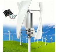 HaiZethonic 3000w No Noise Vertical Magnetic Levitation Upright Wind Turbine, With 3 Blades for Home Use Vertical Axle Wind Turbine,3 Blade Outdoor Windmill Power Kit White-24V