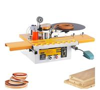 HaiZethonic Automatic Curve & Straight Edge Bander,Portable Woodworking Edge Banding Machine,With Dual Side Glue Application,Auto Tape Cutting, Digital Temp Control,Adjustable Speed TypeA