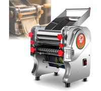 HaiZethonic Pasta Maker,Dough Roller Noodle Cutting Machine,Stainless Steel Commercial Home,Automatic with Safety Cover Electric Noodle Making,Various Sizes 180