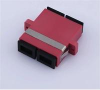 HAIZHI SC adapter duplex 100pcs OM3 OM4 OM5 SM MM fiber optic coupler MM SC-SC upc dual connector IL 0.2dB(PURPLE)