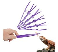 haizusai 5-Pack Reptile Feeding Tongs Set - Hygienic Anti-Slip Purple Tweezers for Bearded Dragons, Lizards, Snakes, Aquariums & Small Animals(Five Colors to Choose from)