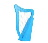 HAJHI 15/19 Strings Lever Harp Box Type Moon Resonance Chamber, Easy to Learn Portable Lap Harp Solid Wood Professionals Lyre Harp Concerts Café(15-string-blue)