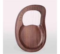 HAJHI 16/19/21-Tone Portable Lyre Harp Tuning Wrench Strings Bags Plectrum, Mahogany Lap Harp Stable Tone for Beginners Children Harp Instruments Bonfire(16-String-Plate Style - Espresso)