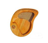 HAJHI 21/24 Strings Beginners Lap Harp Easy to Learn Spare Strings Tuning Wrench Bags Mahogany Lyre Harp Portable Travel Carving Scales Harp Instruments(24 String Wood Color)