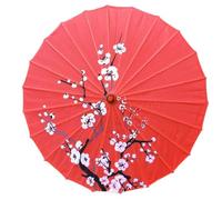 HAJHI 32in Chinese Umbrella Silk Japanese Umbrella Sun Protection Hanfu Photography Parasols for Wedding Portable Lightweight(N)