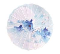 HAJHI 32in Chinese Umbrella Silk Japanese Umbrella Sun Protection Hanfu Photography Parasols for Wedding Portable Lightweight(C)