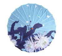 HAJHI 32in Chinese Umbrella Silk Japanese Umbrella Sun Protection Hanfu Photography Parasols for Wedding Portable Lightweight(T)