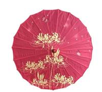 HAJHI 32in Chinese Umbrella Silk Japanese Umbrella Sun Protection Hanfu Photography Parasols for Wedding Portable Lightweight(Y)