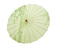 HAJHI 32in Japanese Umbrella with Fan Classical Dance Silk Cloth Parasols for Wedding Fashion Show Chinese Umbrella Home Decorations(Green)