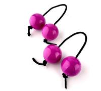 HAJHI Adjustable Rope Asalato Shakers Two-Handed Rhythm Percussion, 2pcs Tambourine Kashaka African Traditional Instruments Easy to Learn Party Schools(Purple)