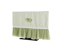 HAJHI All-Inclusive Tv Cover Dustproof Sunscreen Rural Style for Villa Bedroom, 32-70in Universal Tv Protection Film for Tabletop Wall Hanging(50in,Green-A)