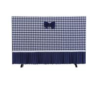 HAJHI All-Inclusive Tv Cover Dustproof Sunscreen Rural Style for Villa Bedroom, 32-70in Universal Tv Protection Film for Tabletop Wall Hanging(65in,Blue-B)