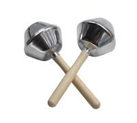 HAJHI Aluminium 2pcs Rhythm Sand Hammer Maracas Wooden Handle Sound Clarity Children Adult Entry Level Bonfire Concerts Ambient Props Stage