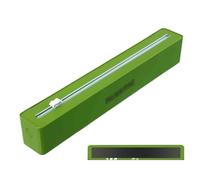 HAJHI Aluminum Foil Organizer Wax Paper Plastic Wrap Dispenser with Cutter Kitchen Decorative Saran Wrap Dispenser Dust-Proof Adjustable Break Rooms(Green,Magnetic)