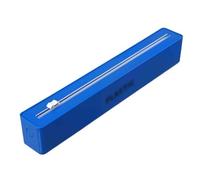 HAJHI Aluminum Foil Organizer Wax Paper Plastic Wrap Dispenser with Cutter Kitchen Decorative Saran Wrap Dispenser Dust-Proof Adjustable Break Rooms(Blue,Standard)