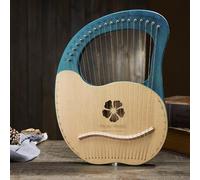 HAJHI Beginners Lyre Harp with Bags Tuning Wrench Cleaning Cloth Mahogany Harp Instruments Steel Strings Travel Portable Lap Harp Children's Performances(19 String Spruce Cherry Blossom)