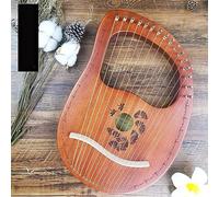HAJHI Beginners Lyre Harp with Bags Tuning Wrench Cleaning Cloth Mahogany Harp Instruments Steel Strings Travel Portable Lap Harp Children's Performances(16 String-A-Ginkgo Leaf)