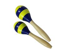 HAJHI Children Percussion 2pcs Maracas Portable Sound Clarity Stage Performance Wooden Rhythm Sand Hammer Tambourine Concerts Bonfire Travel(C)