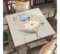 HAJHI Chinese Style Leather Mahjong Mat for Table Board Games Enthusiasts Mahjong Table Cloth Non-Slip Waterproof for Dominoes Tarot Cards Poker(80 * 80cm,B)