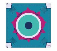 HAJHI Chinese Style Square Mahjong Mat Domestic Use Game Mat for Table Non-Slip Roll-Up Storage for New Year Card Games(60 * 60cm,Blue D)