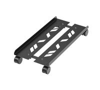 HAJHI Desktop Pc Tower Stand Extendable Fits Most Cases Computer Tower Stand Movable with Wheels Portable Pc Cart Ventilated for Gamers(Black - telescopic)