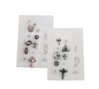 HAJHI Ear Seeds Acupuncture Kit Disposable Point Massage Ear Acupuncture Fashion for Balance Wellness Stress Relief for Weight Loss(A+B)