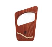 HAJHI Handheld 21 Strings Lyre Harp Mahogany Bonfire Performance, Box Type Harp Instruments Resonance Chamber Metal Strings Lap Harp Portable Travel