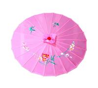 HAJHI Kids Adult Chinese Umbrella for Dancing Japanese Umbrella Sunproof Silk Fabric Parasols for Wedding Cosplay Courtyard Decoration(70cm,Pink)