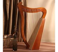 HAJHI Mahogany Lever Harp Gigging Concerts Wedding Lyre Harp Portable Bags Strings Tuning Wrench Lap Harp for Beginners Children Adults((Board Keys) 15 Tones - Gift Pack)