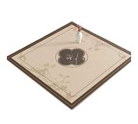 HAJHI Non-Slip Mahjong Mat for Table Chinese Style Square Velvet Mahjong Table Cloth Silent Non-Slip for Dominoes Board Games Poker(140x140cm,C)
