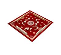 HAJHI Non-Slip Mahjong Mat for Table Chinese Style Square Velvet Mahjong Table Cloth Silent Non-Slip for Dominoes Board Games Poker(120x120cm,F)