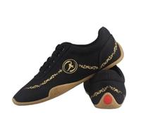 HAJHI Oxford Sole Taekwondo Shoe Non-Slip Tai Chi Shoes Summer Canvas Breathable Kung Fu Shoes for Walking Running Lace-Up Wide-Fit