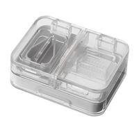 HAJHI Pill Crusher with Brush Sealed Dustproof 3-in-1 Pill Cutter for Different Sizes Portable Medicine Cutter Portioning Storage(Grey)