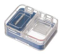 HAJHI Pill Crusher with Brush Sealed Dustproof 3-in-1 Pill Cutter for Different Sizes Portable Medicine Cutter Portioning Storage(Blue)