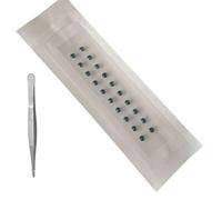 HAJHI Portable Crystal Acupuncture Ear Seeds Magnetic Beads Ear Acupuncture for Weight Loss Self-Adhesive Press Stimulation for Insomnia(Blue - 20pcs)