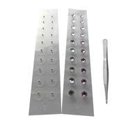 HAJHI Portable Crystal Acupuncture Ear Seeds Magnetic Beads Ear Acupuncture for Weight Loss Self-Adhesive Press Stimulation for Insomnia(Pink-White - 20pcs)