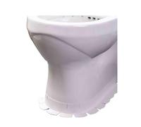 HAJHI Pvc Border Trim Caulk Tape Waterproof Self Adhesive 6pcs Toilet Trim Base Trim Grout Sealing Caulk Strip Bathroom Wall Corners Stain-Anti(White)