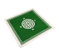 HAJHI Quick-Drying Mahjong Table Cloth Non-Slip Mahjong Mat Easy Care Game Mat for Table Silent Chinoiserie for Board Games Beginners(95 * 95cm,B-Green)