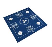 HAJHI Quick-Drying Mahjong Table Cloth Non-Slip Mahjong Mat Easy Care Game Mat for Table Silent Chinoiserie for Board Games Beginners(120 * 120cm,C-Blue)