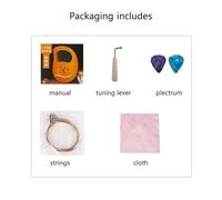 HAJHI Resonance Chamber Lyre Harp Box Type 16/19 Strings Mahogany Harp Instruments Tuning Wrench Spare Strings Lap Harp Portable Travel Camping Beginners(16-String Box-Flower)