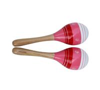 HAJHI Rhythm Percussion Maracas for Children Beginners Fancy Latin Instruments Tambourine Wooden Painted Sand Hammer Party Performances Entry Level(Pink)