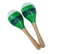 HAJHI Rhythm Percussion Maracas for Children Beginners Fancy Latin Instruments Tambourine Wooden Painted Sand Hammer Party Performances Entry Level(Green)