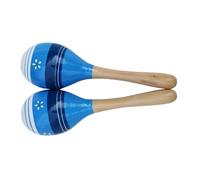 HAJHI Rhythm Percussion Maracas for Children Beginners Fancy Latin Instruments Tambourine Wooden Painted Sand Hammer Party Performances Entry Level(Blue)