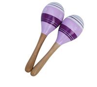 HAJHI Rhythm Percussion Maracas for Children Beginners Fancy Latin Instruments Tambourine Wooden Painted Sand Hammer Party Performances Entry Level(Purple)