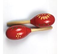 HAJHI Sculpture Painted Maracas Wooden Rhythm Sand Hammer Portable Accompaniment Percussion for Children Beginners Lovers Fancy Schools Ambient Props