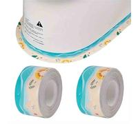 HAJHI Self Adhesive Caulk Strip Toilet Gap Filling 2pcs Caulk Tape Waterproof Kitchens Bathrooms 90° Fold Seamless Stain-Anti Simple Installation(3.2m,Sandy beach)