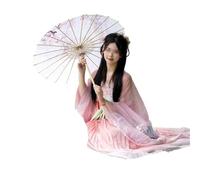HAJHI Silk Fabric Chinese Umbrella Commemorative Japanese Umbrella 32in for Adults Kid Handmade Parasols for Wedding Party(10)